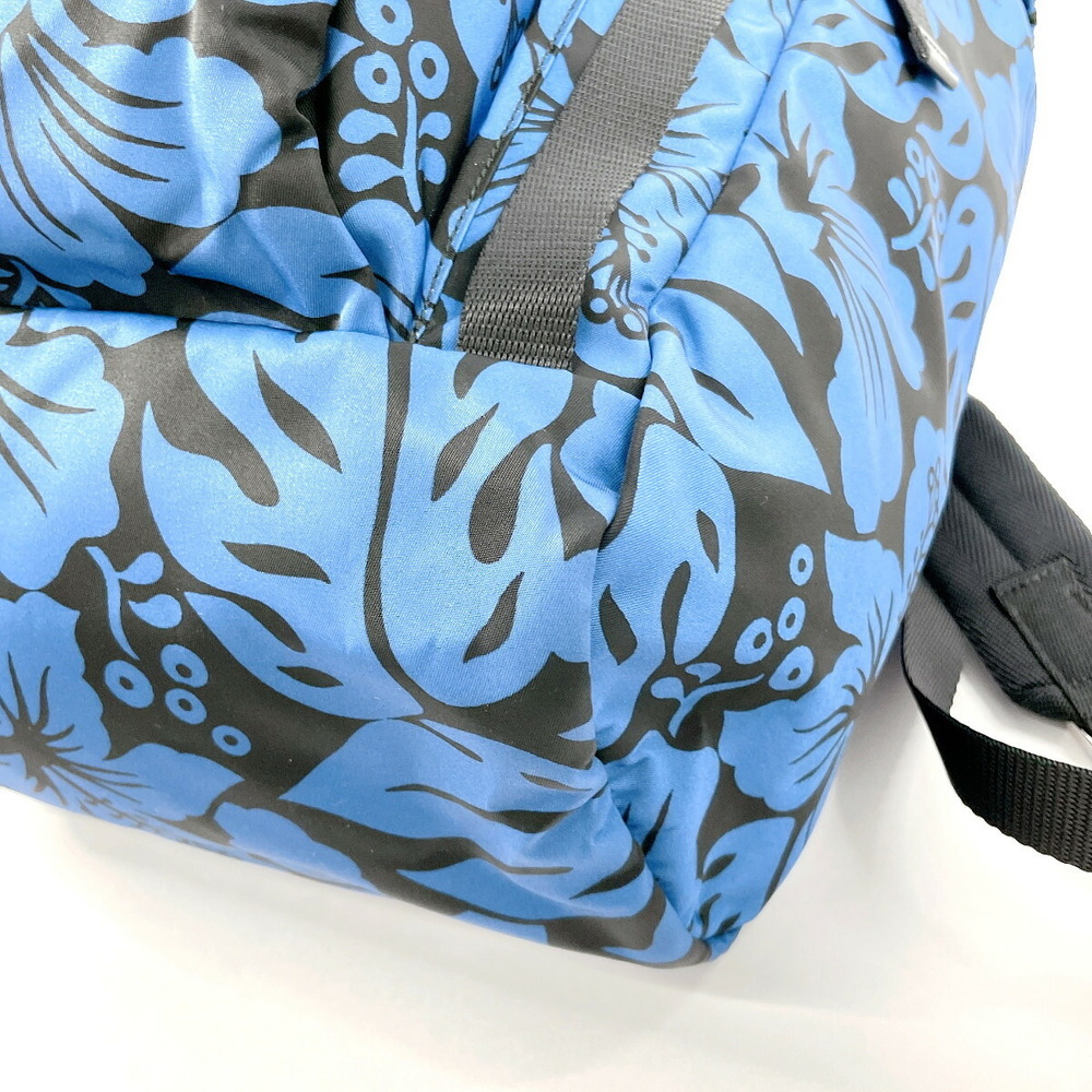 Prada Hibiscus Pattern Backpack Nylon Blue - image 6